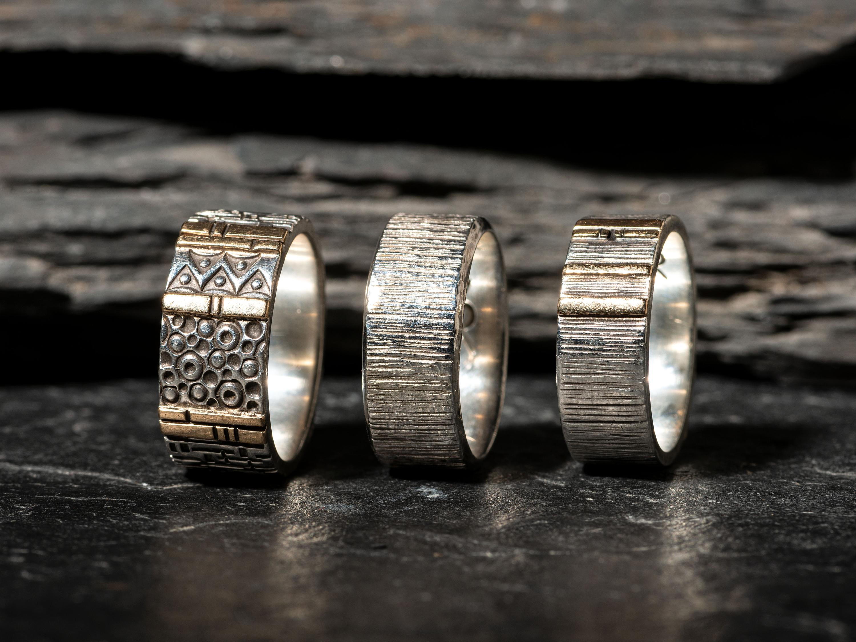 Heavily Stamped Rings