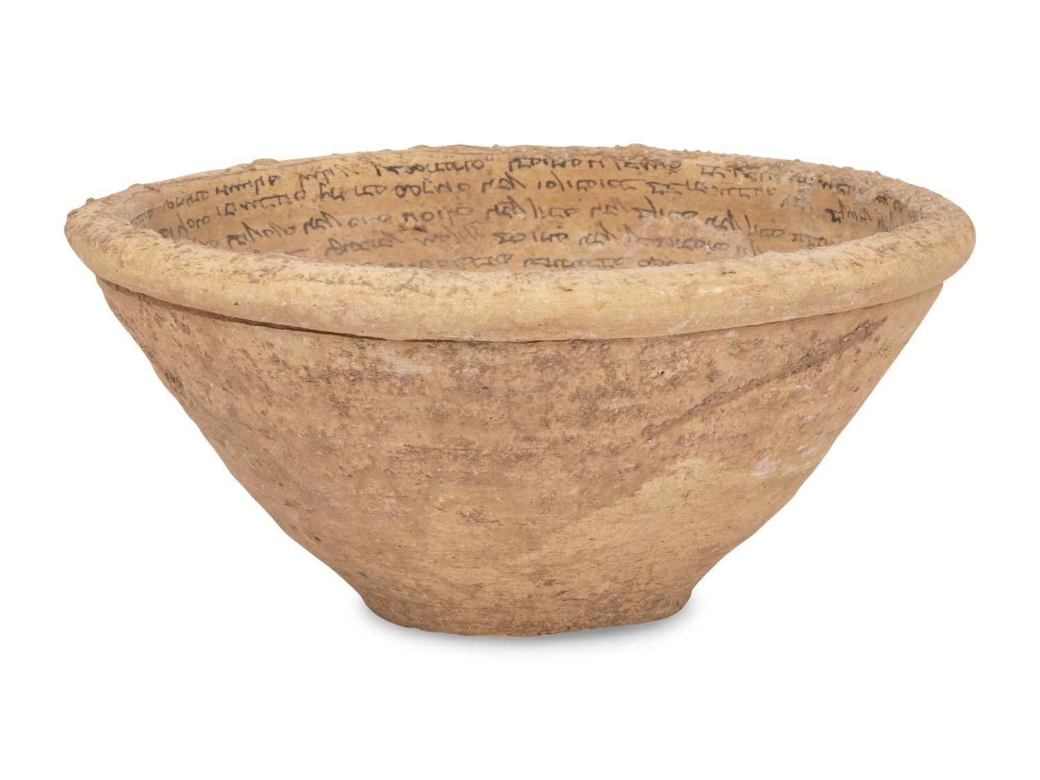 An Aramaic Terracotta Incantation Bowl
