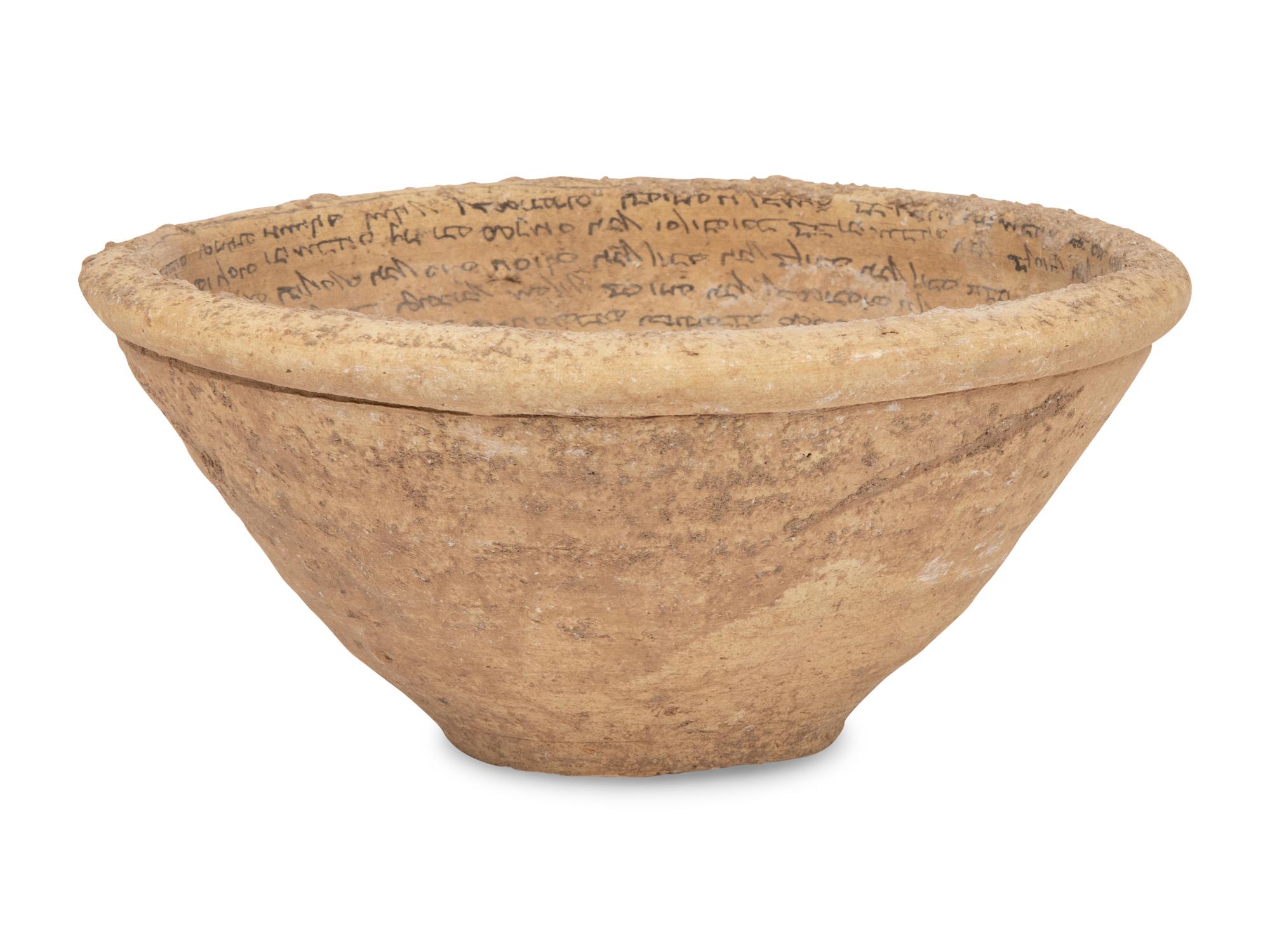 An Aramaic Terracotta Incantation Bowl