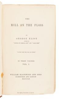 ELIOT, George (1819-1880). Mill on the Floss. Edinburgh & London: William Blackwood and Sons, 1860.