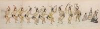 Sioux Painting on Muslin, Grass Dance