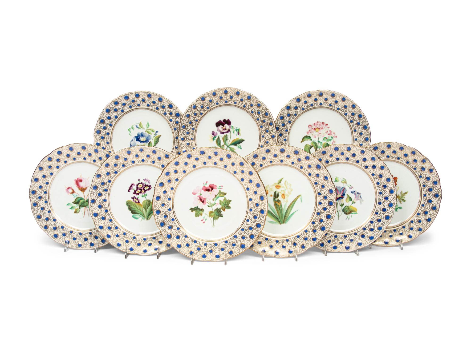 A Grainger Worcester Porcelain Dessert Service