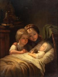 Johann Georg Meyer von Bremen (German, 1813-1886) — The New Brother, 1874