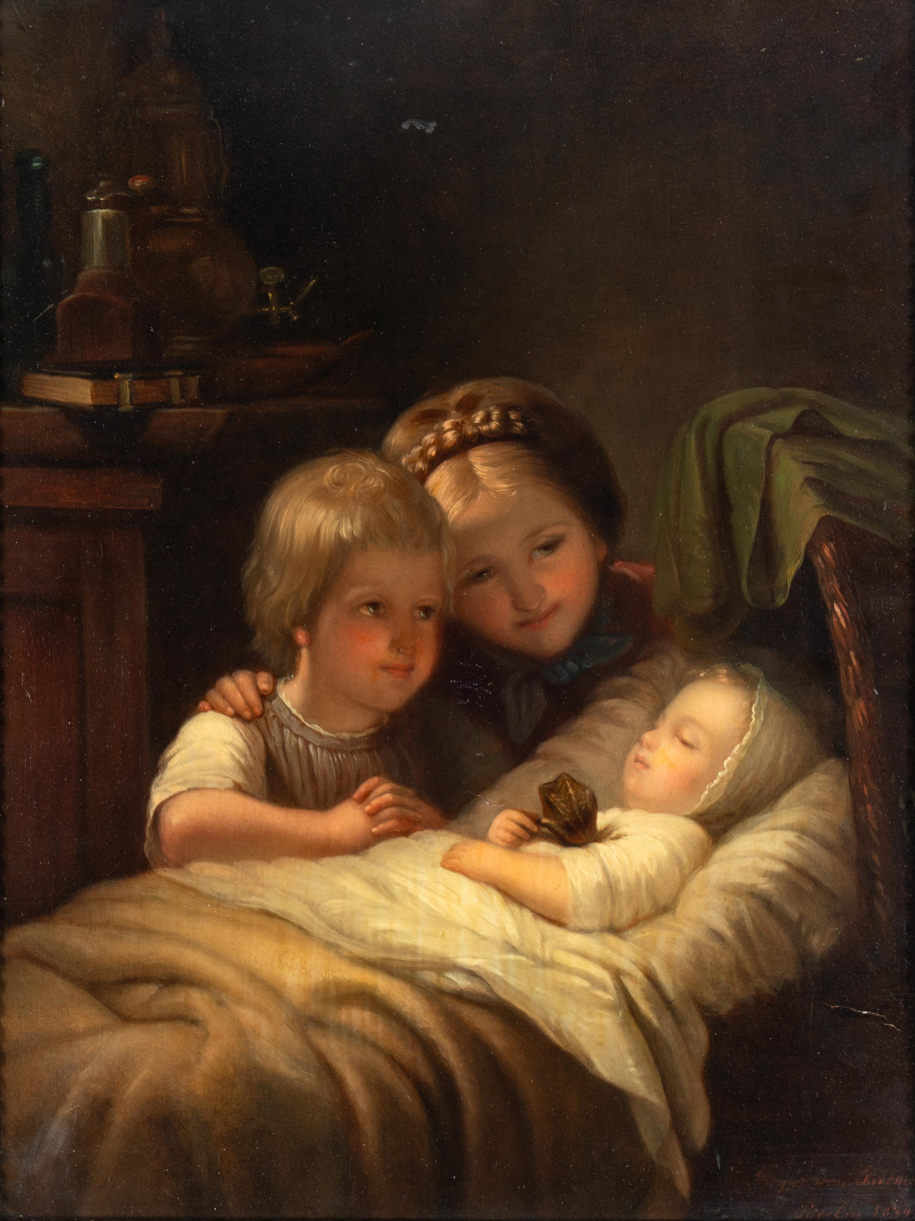 Johann Georg Meyer von Bremen (German, 1813-1886) — The New Brother, 1874