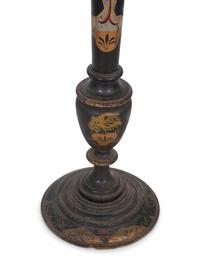 A Chinoiserie Black and Polychromed Lacquer Floor Lamp — EARLY 20TH CENTURY