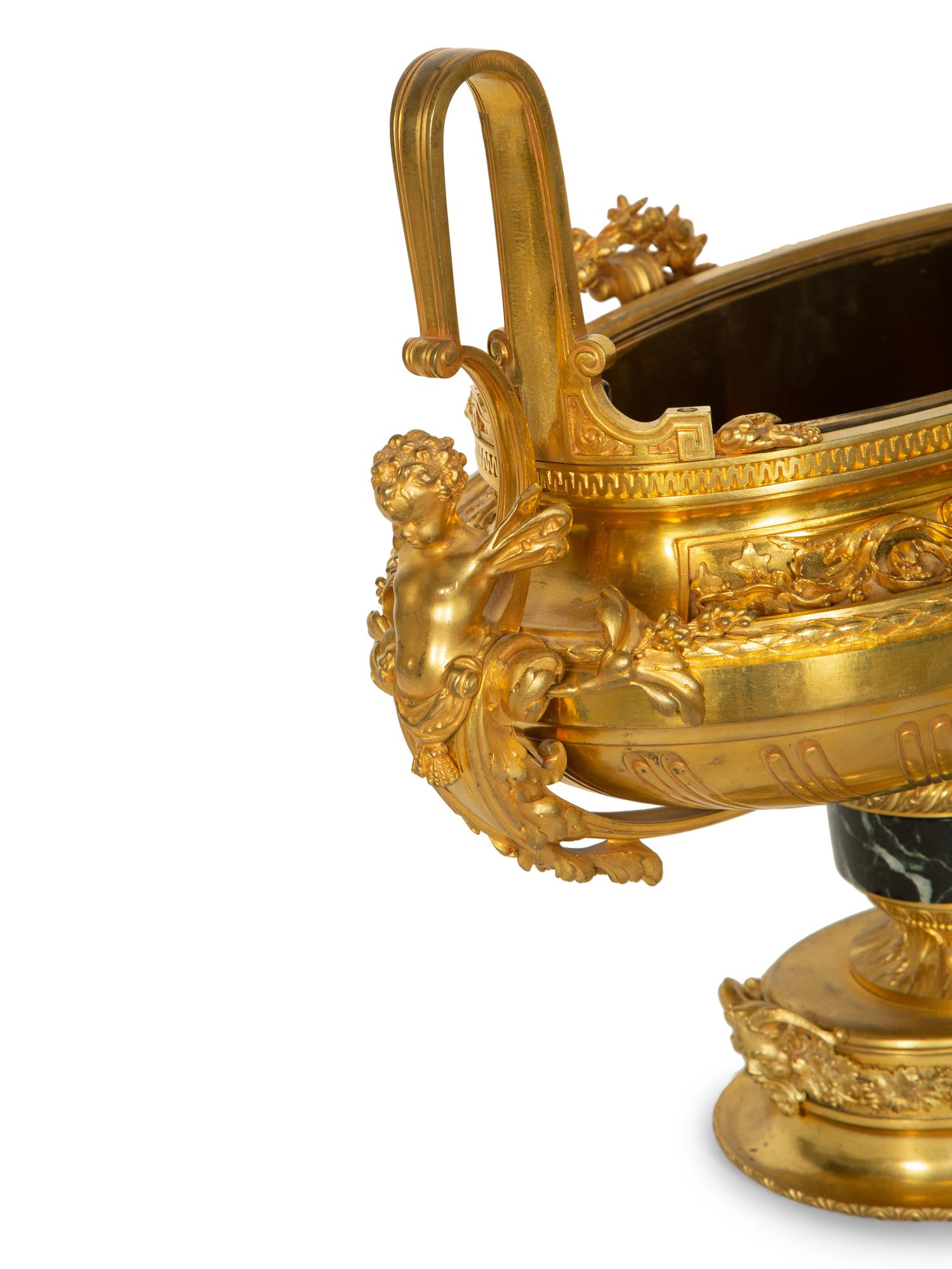 A Continental Gilt-Bronze Jardinière