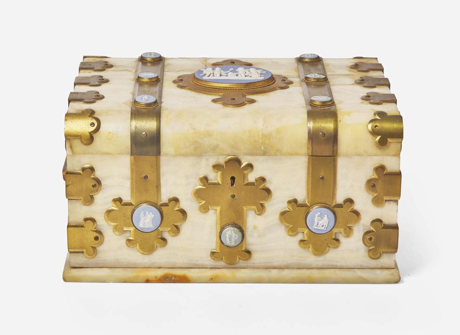 A Wedgwood Mounted Onyx Casket, UK, circa 1890s