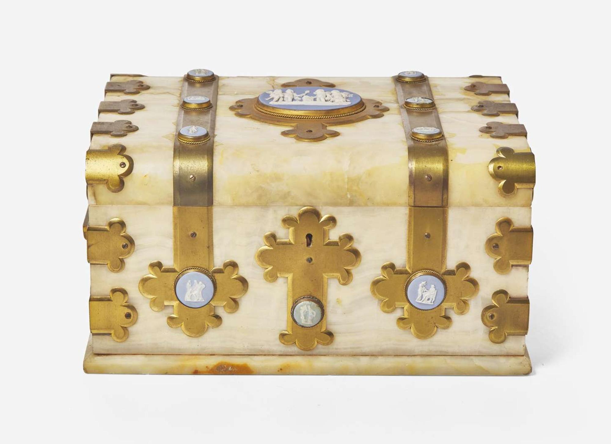 A Wedgwood Mounted Onyx Casket, UK, circa 1890s