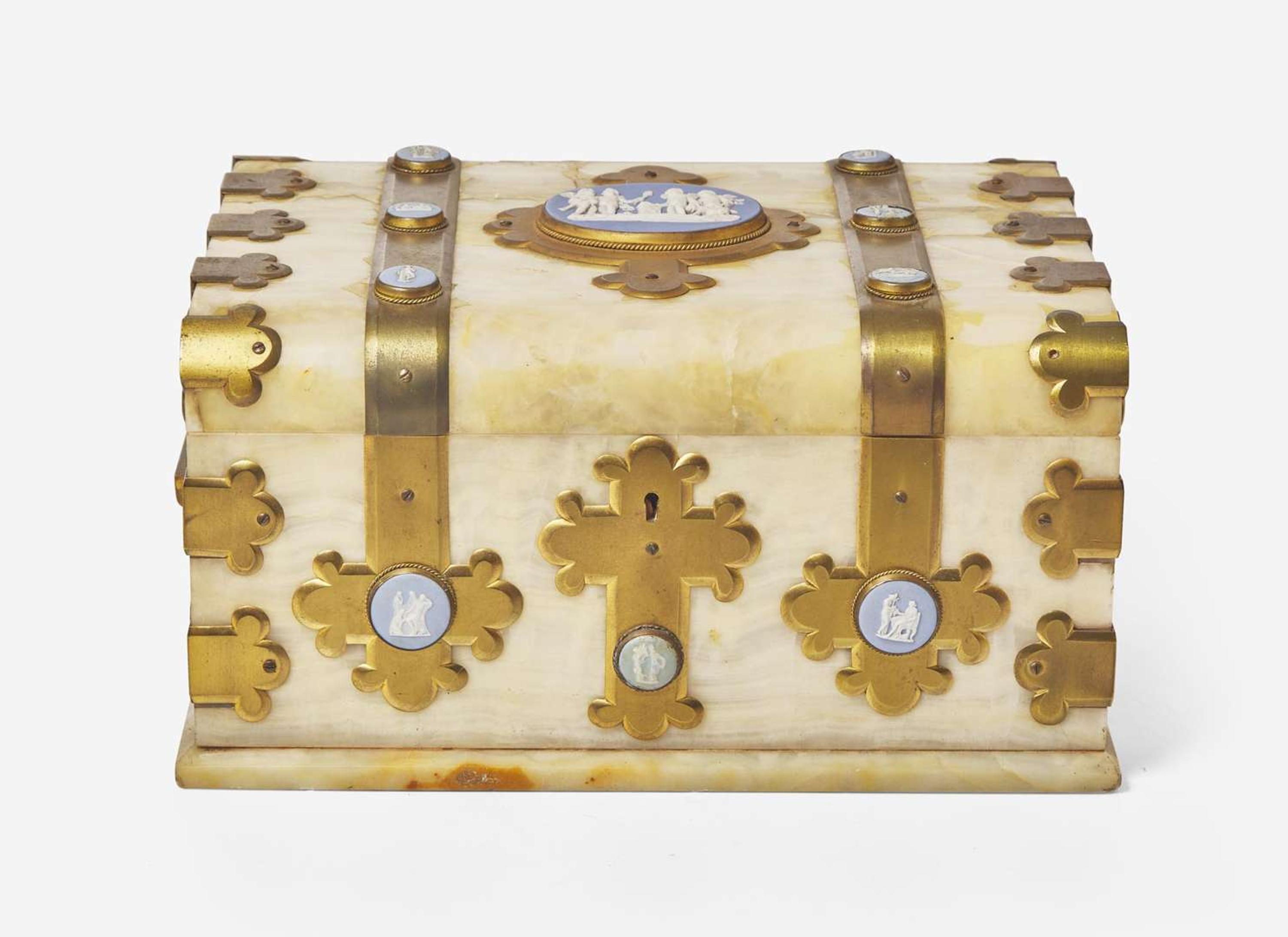 A Wedgwood Mounted Onyx Casket, UK, circa 1890s
