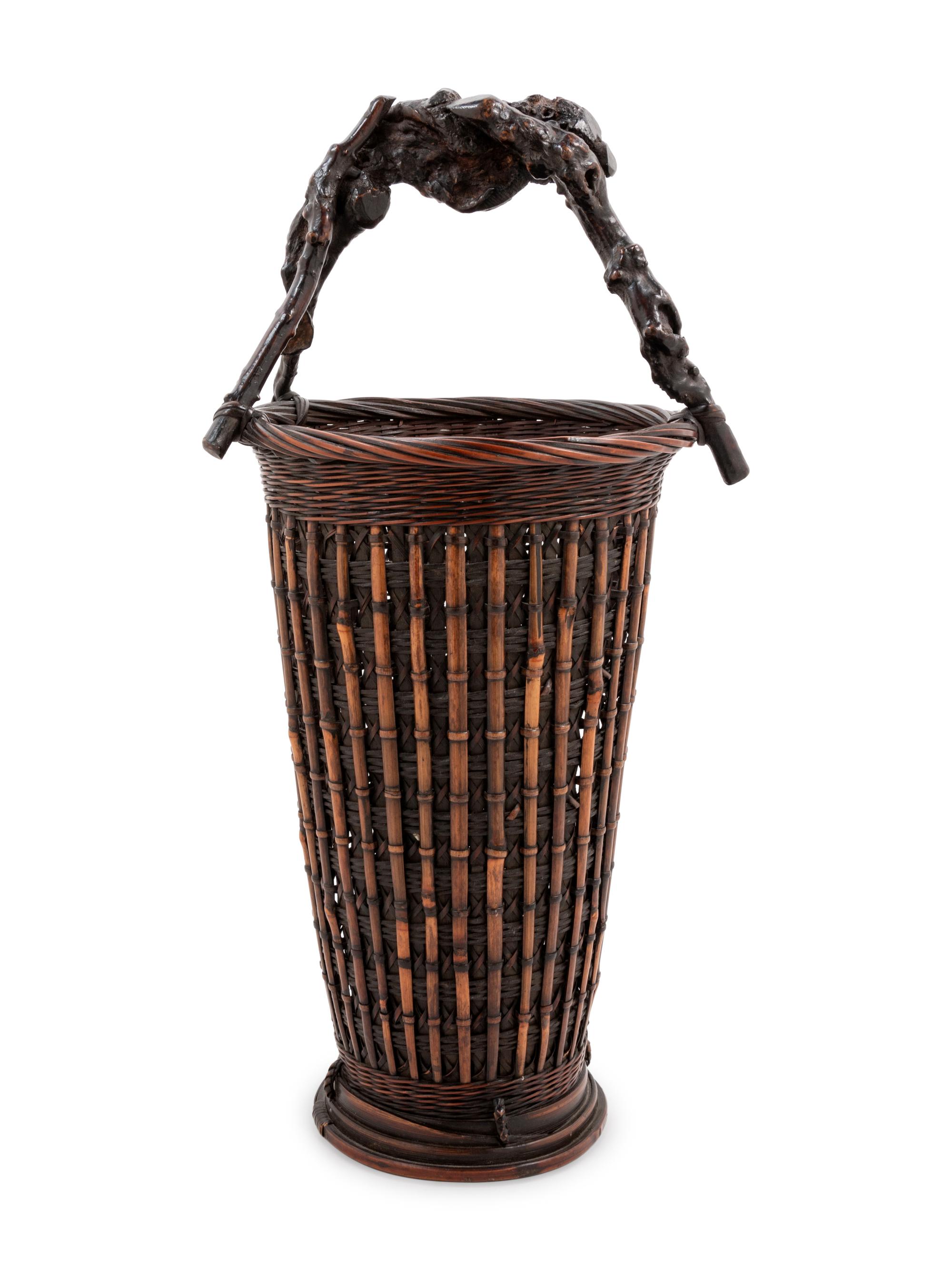 A Bamboo Flower Arranging Basket