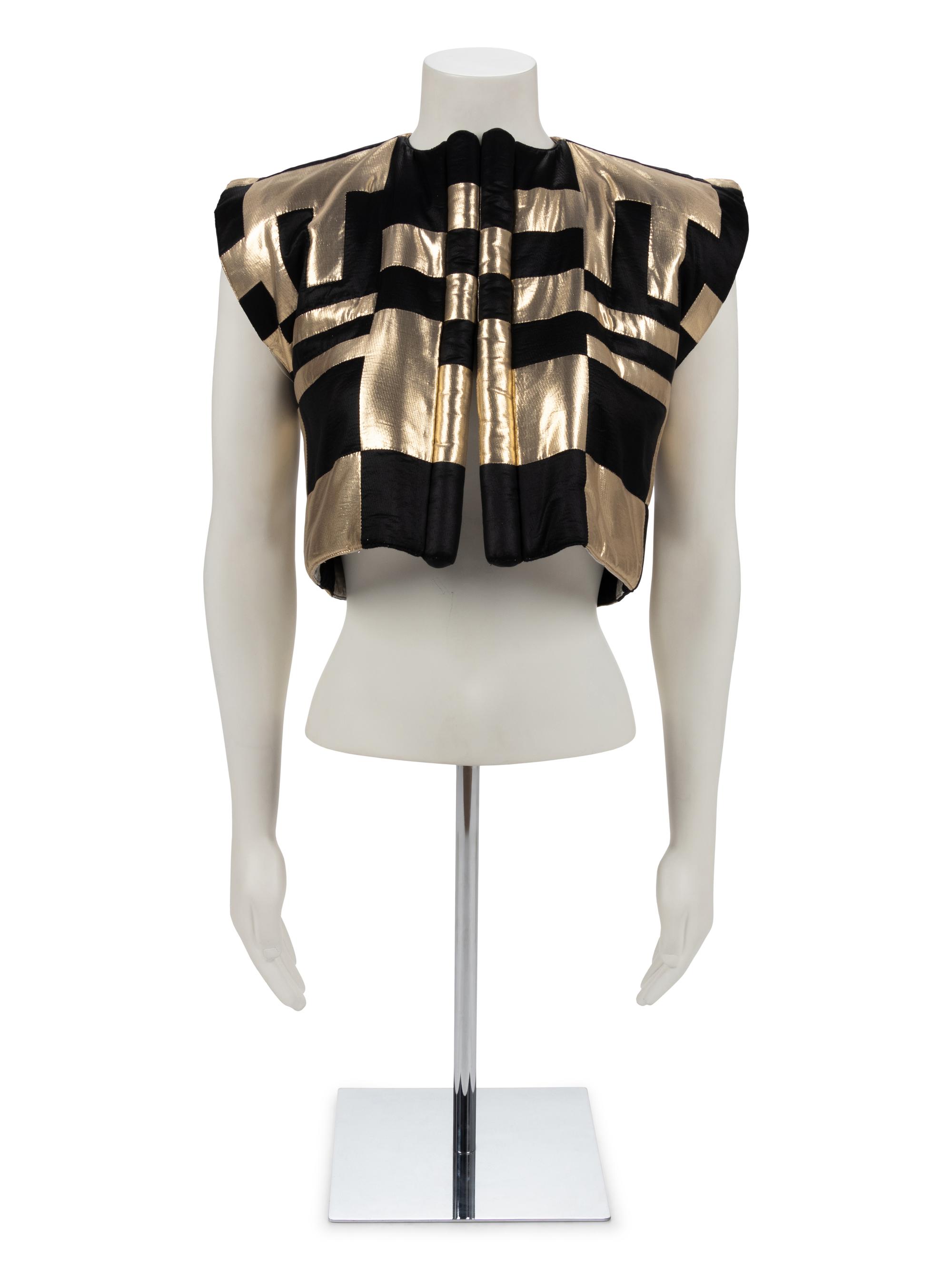 Geoffrey Beene Black, Gold and Silver Vest, Fall 1984