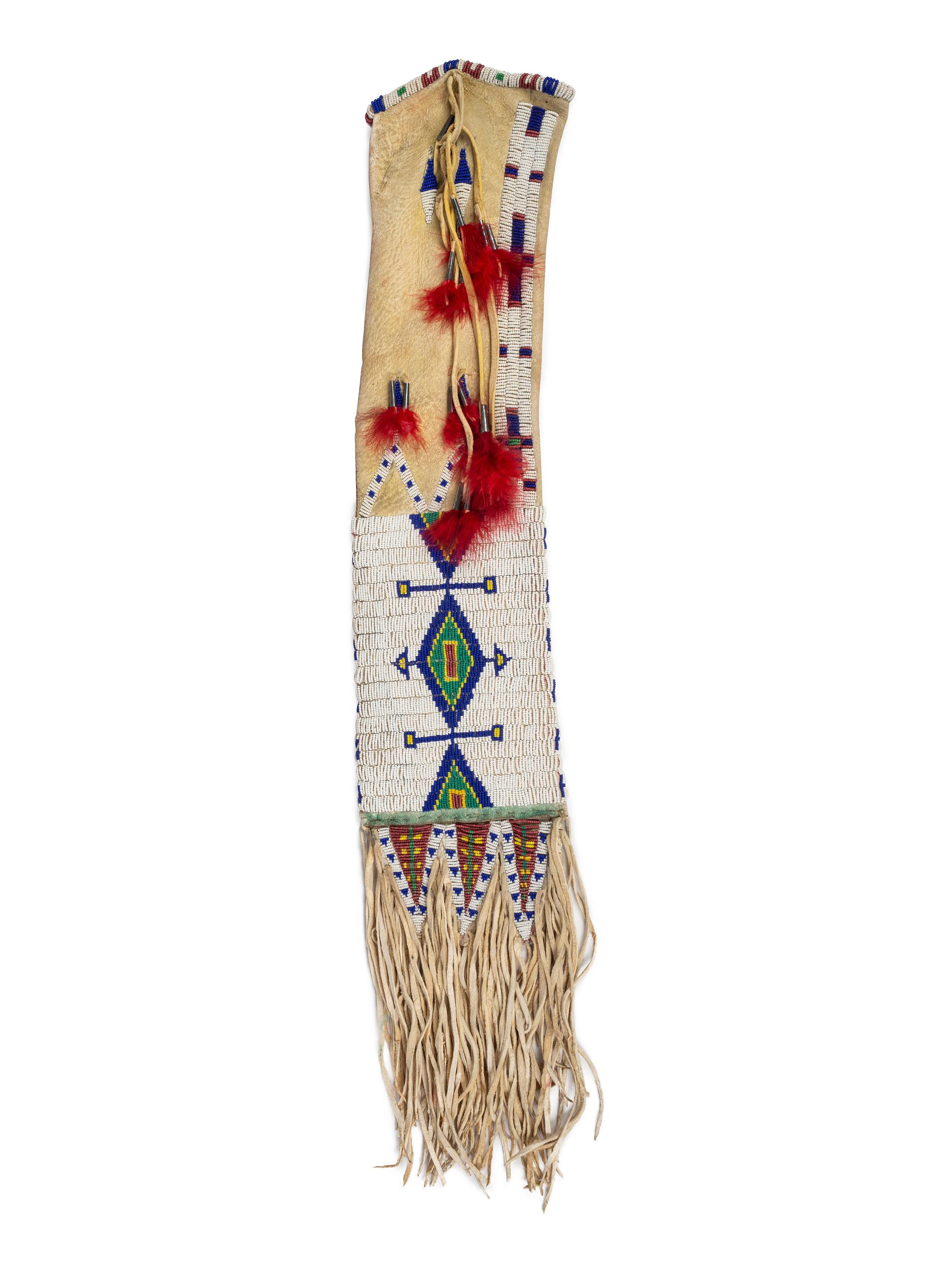 Sioux Beaded Hide Tobacco Bag