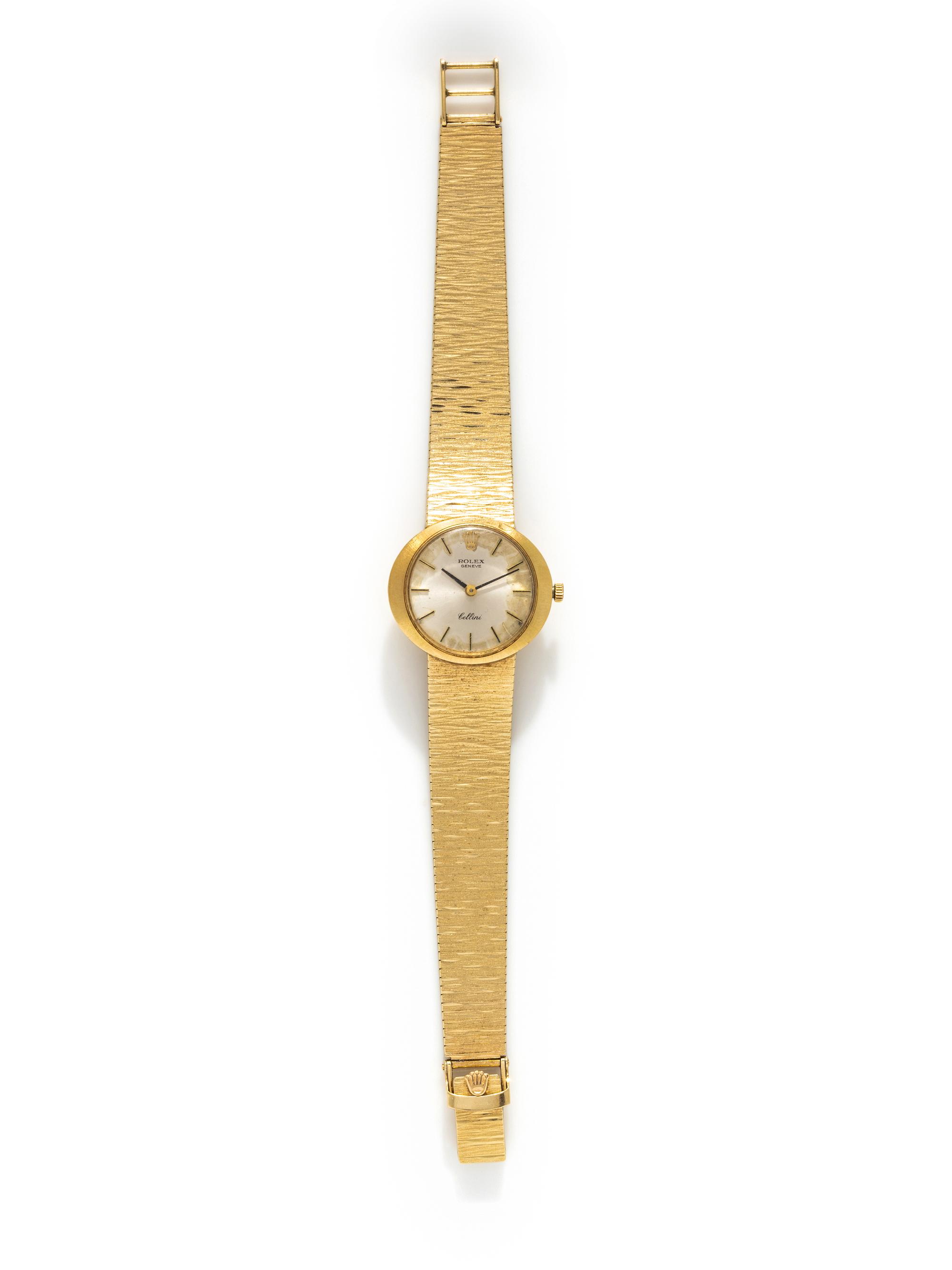 ROLEX, 14K YELLOW GOLD 'CELLINI' WATCH