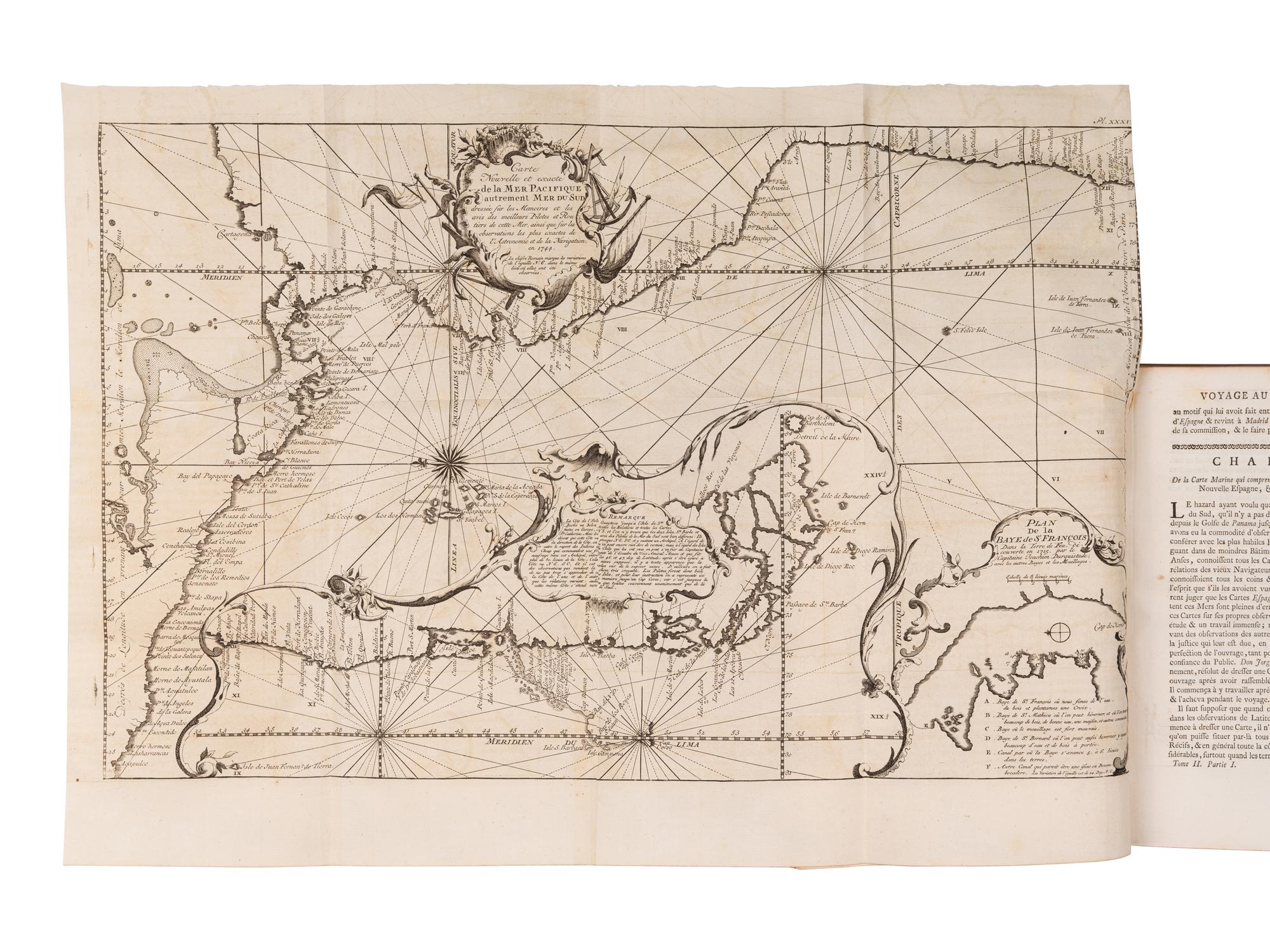 ULLOA Y DE LA TORRE GIRAL, Antonio de (1716-1773) and Jorge JUAN Y SANTACILLA (1712-1773). Voyage Historique De L'Amerique Meridionale Fait Par Ordre Du Roi D'Espagne . Paris: Charles-Antoine Jombert [but Amsterdam and Leipzig: Arkestee and Merkus], 1752.
