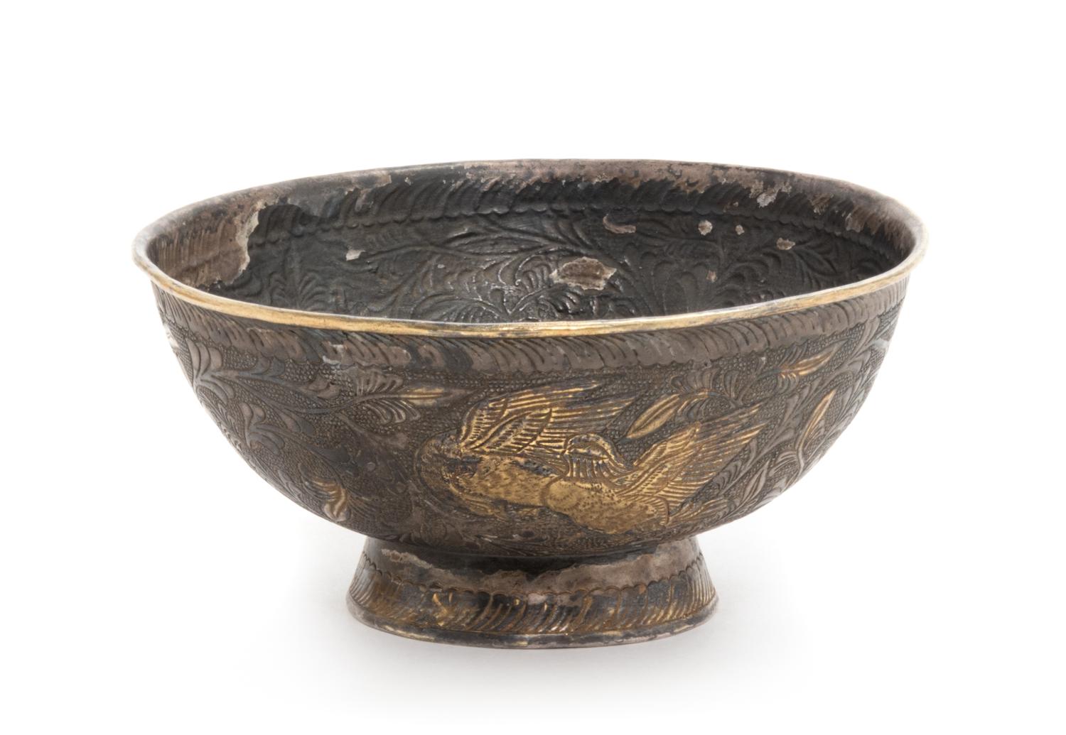 A Parcel-Gilt Silver Bowl Diameter 4 5/8 inches. — TANG DYNASTY (618-906)