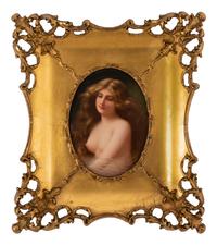 A Berlin (K.P.M.) Porcelain Plaque Depicting " Solitude" After Angelo Asti