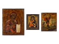 A Group of Three Eastern European Icons