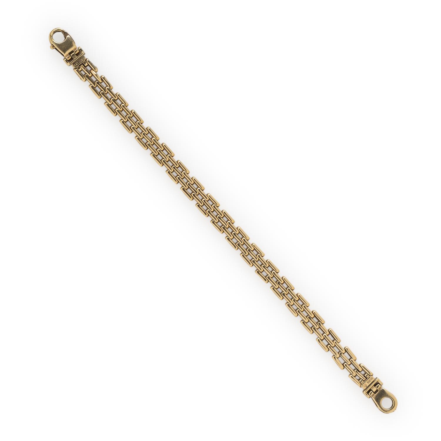 Yellow Gold Brick Link Bracelet
