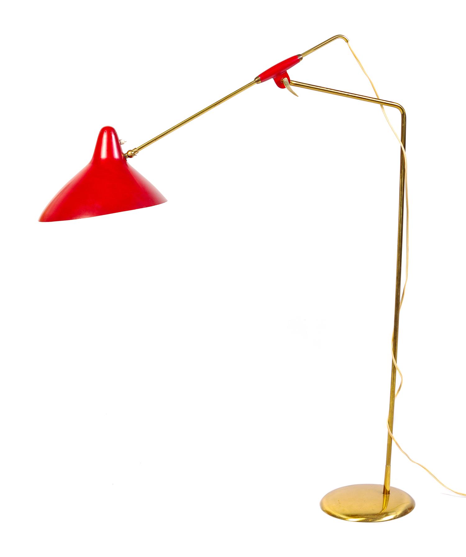 Svend Aage Holm Sorensen, (Danish, 1913-2004), Holm Sorensen & Co., c. 1950's articulated floor lamp