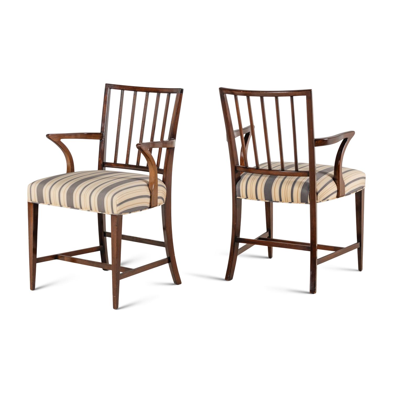 A Pair of George III Style Mahogany Armchairs
