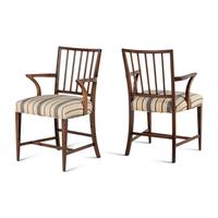 A Pair of George III Style Mahogany Armchairs
