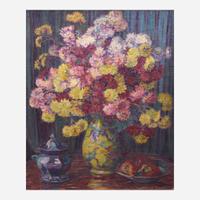 Maude Drein Bryant (American, 1880-1946) Still Life with Mums and Peppers