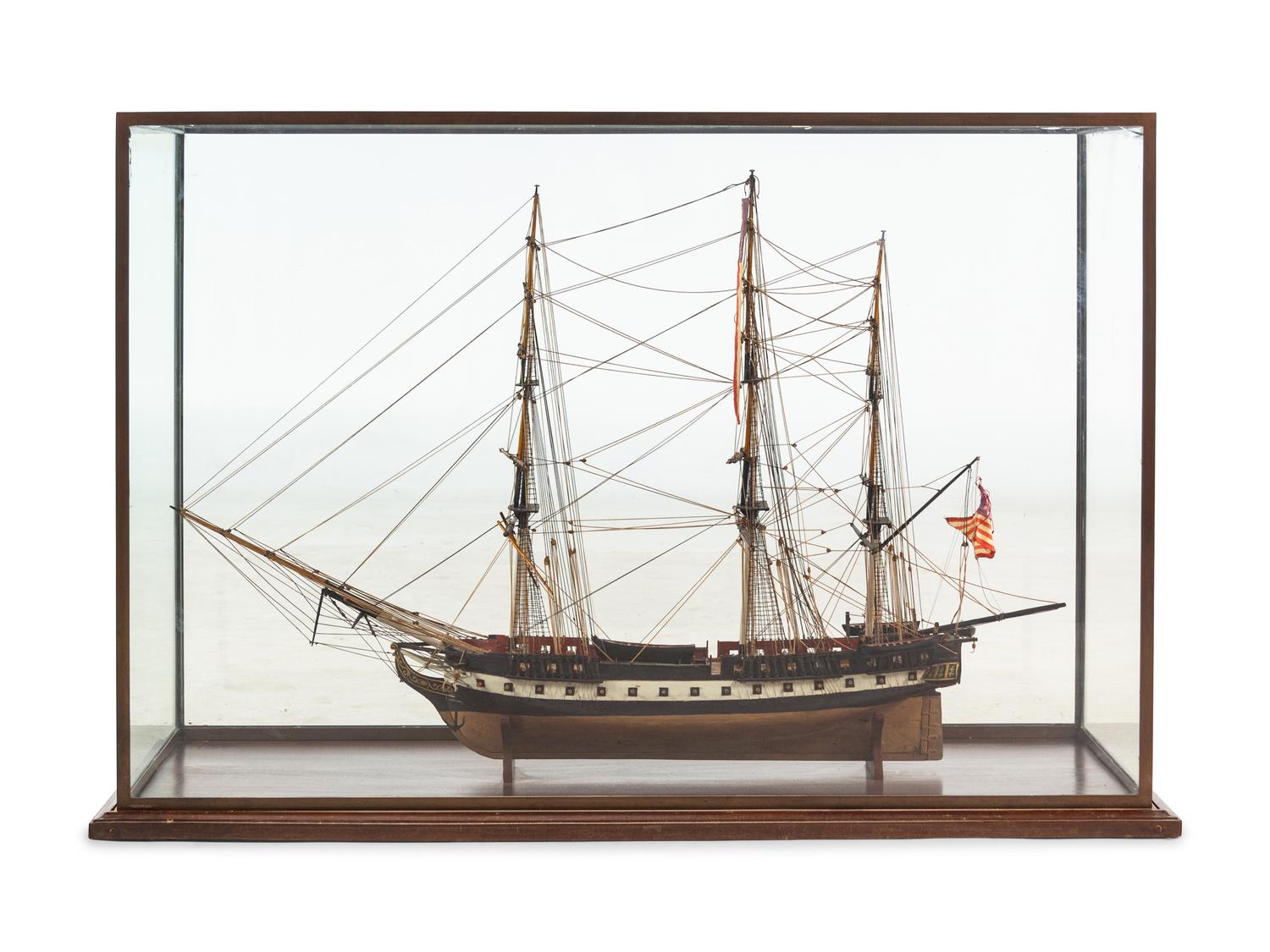 A Cased French Model of the U.S.S. Constitution