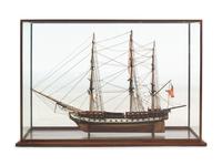 A Cased French Model of the U.S.S. Constitution