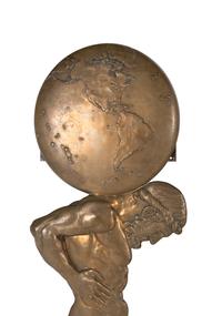 An Imposing Bronze Relief Panel of Atlas