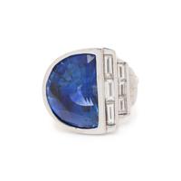 WHITE GOLD, SAPPHIRE AND DIAMOND RING