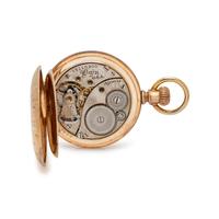 ELGIN, 14K YELLOW GOLD HUNTER CASE POCKET WATCH