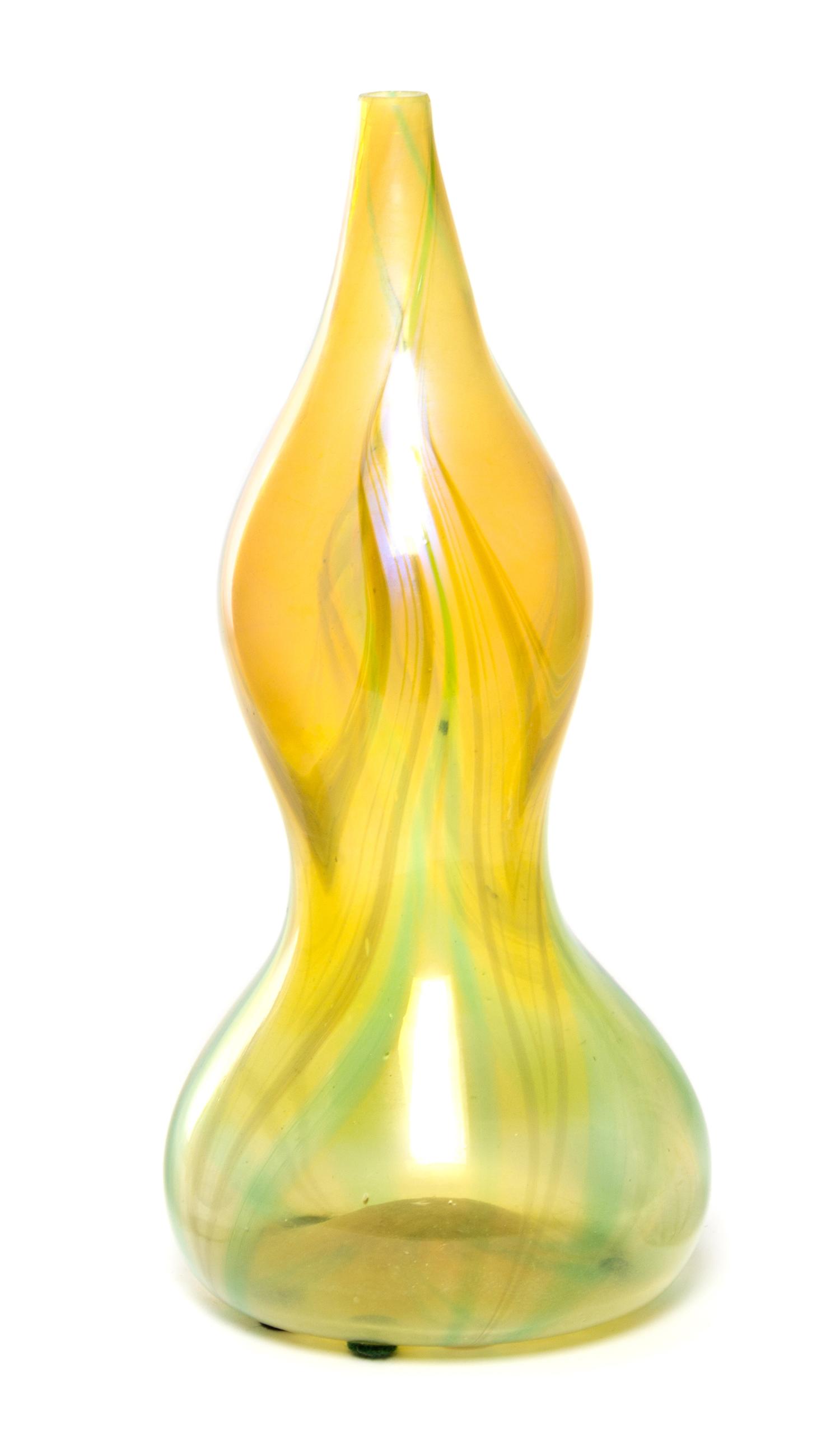 An American Studio Glass Vase Height 13 inches.