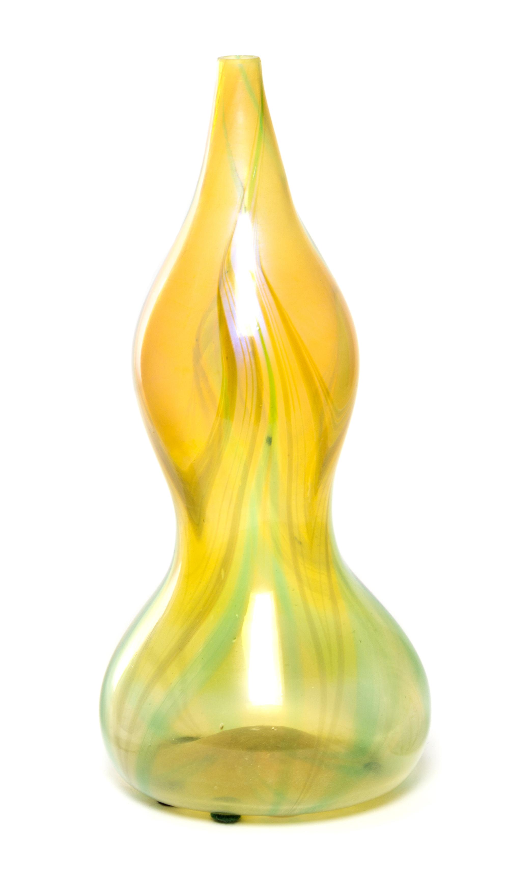 An American Studio Glass Vase Height 13 inches.