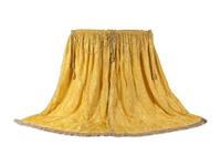 A Set of Three Drapery Panels and Two Drapery Valances