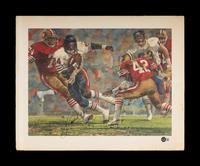 A Walter Payton Signed Autograph Merv Corning Print (Beckett Authentication Services Letter),