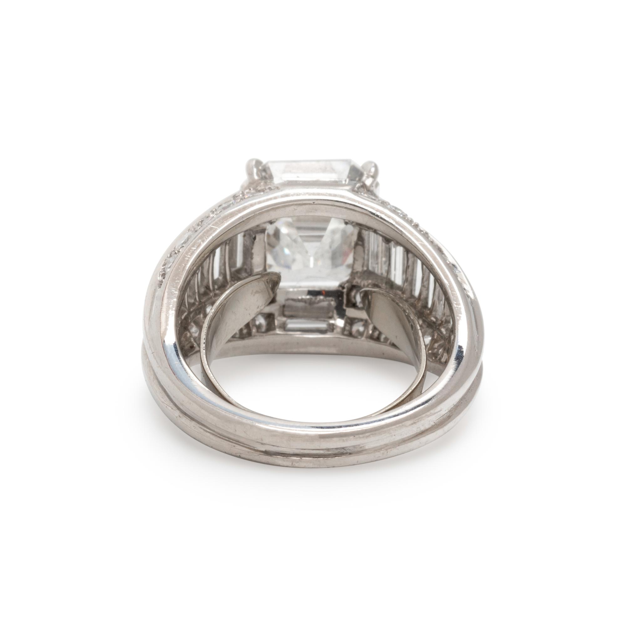 OSCAR HEYMAN, PLATINUM AND DIAMOND RING