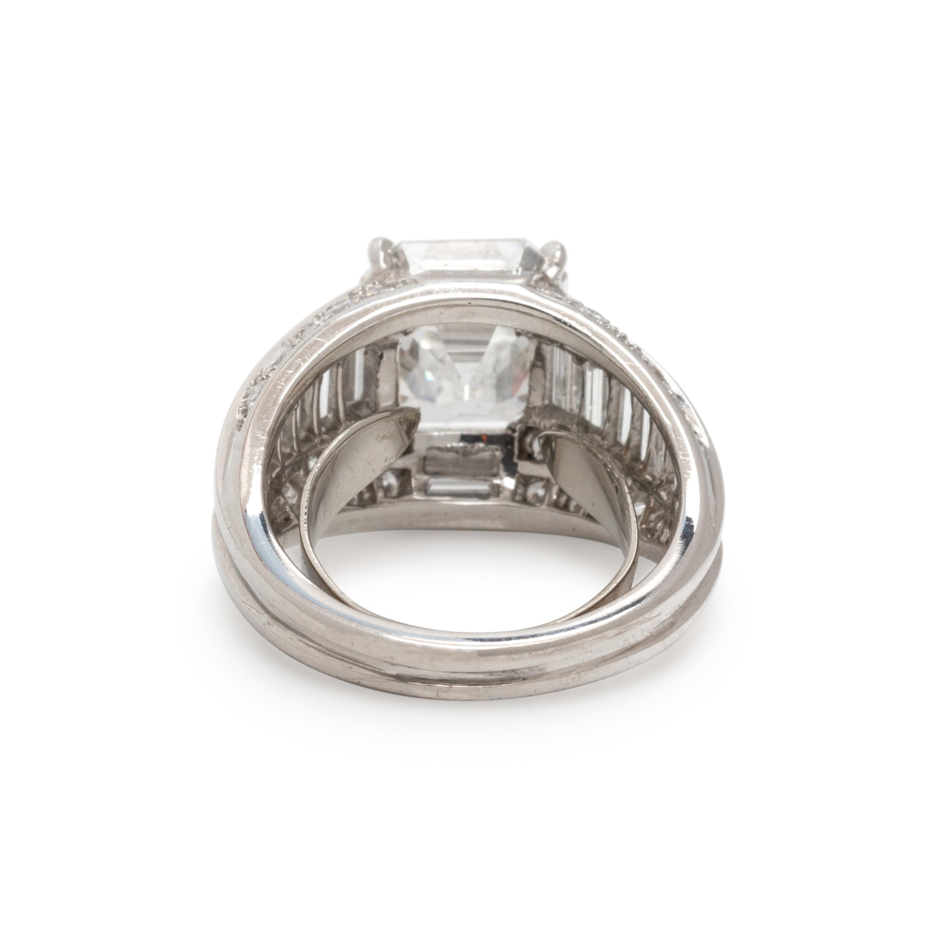 OSCAR HEYMAN, PLATINUM AND DIAMOND RING