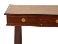 A Victorian Two-Pedestal Mahogany Writing Table