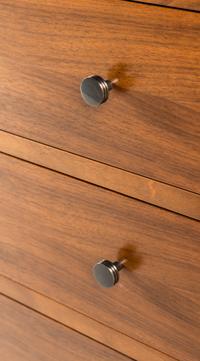 A Custom Bronze and Walnut Chest of Drawers