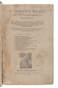 VERGILIUS MARO, Publius (70-19 B.C.). Opera, quae quidem extant, omnia. Basel: Henricum Petri, 1561.