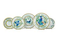 An Hermès Toucans Porcelain Dinner Service