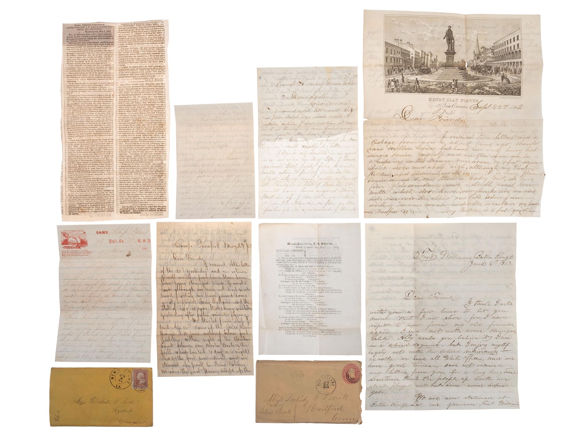[GOFF, Orlando S. (1843-1916)] -- [CIVIL WAR] -- [EARLY PHOTOGRAPHY]. Civil War letters of Orlando S. Goff, Co. K, Connecticut 10th Infantry, accompanied by post-war letters describing his entry into the trade of photography.