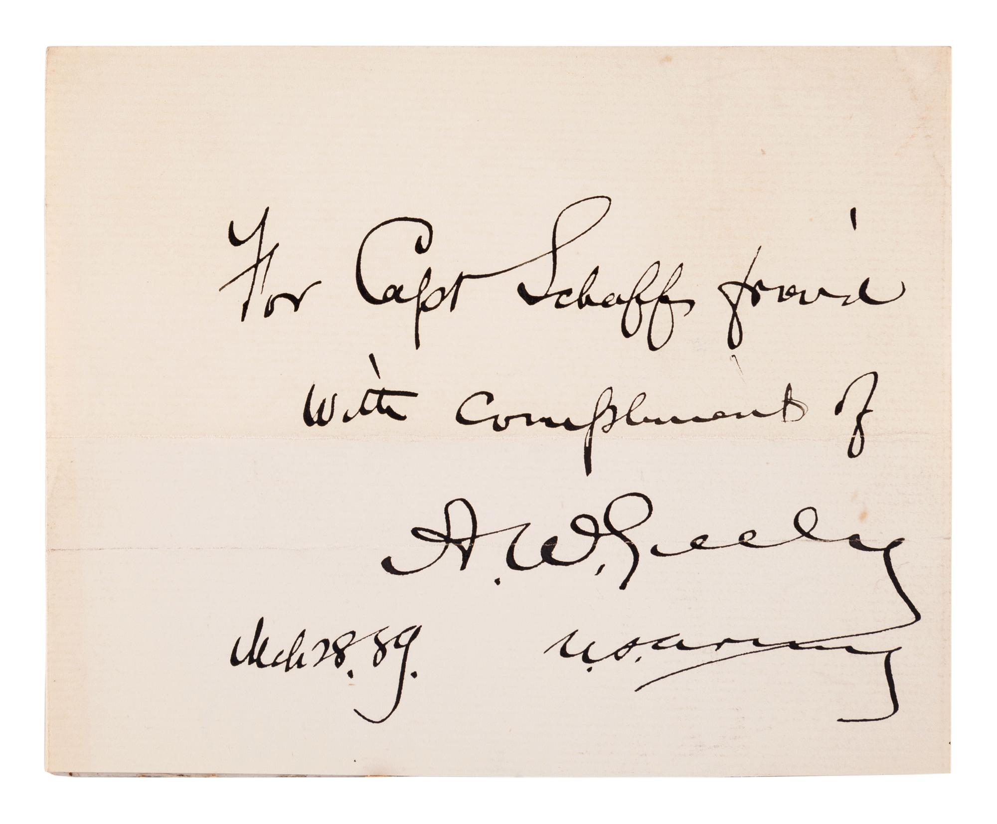 GREELY, Adolphus W. (1844-1935). Report of the Proceedings of the United States Expedition to Lady Franklin Bay, Grinnell Land . Washington: Government Printing Office, 1888.