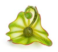 Dale Chihuly, (American, b. 1941), Two-Piece Persian Glass Set in Parrot Green, 2001, with a lucite case