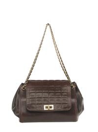 Chanel Chocolate Bar Accordion Bag in Brown Lambskin