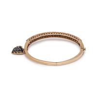 YELLOW GOLD AND SAPPHIRE BANGLE BRACELET