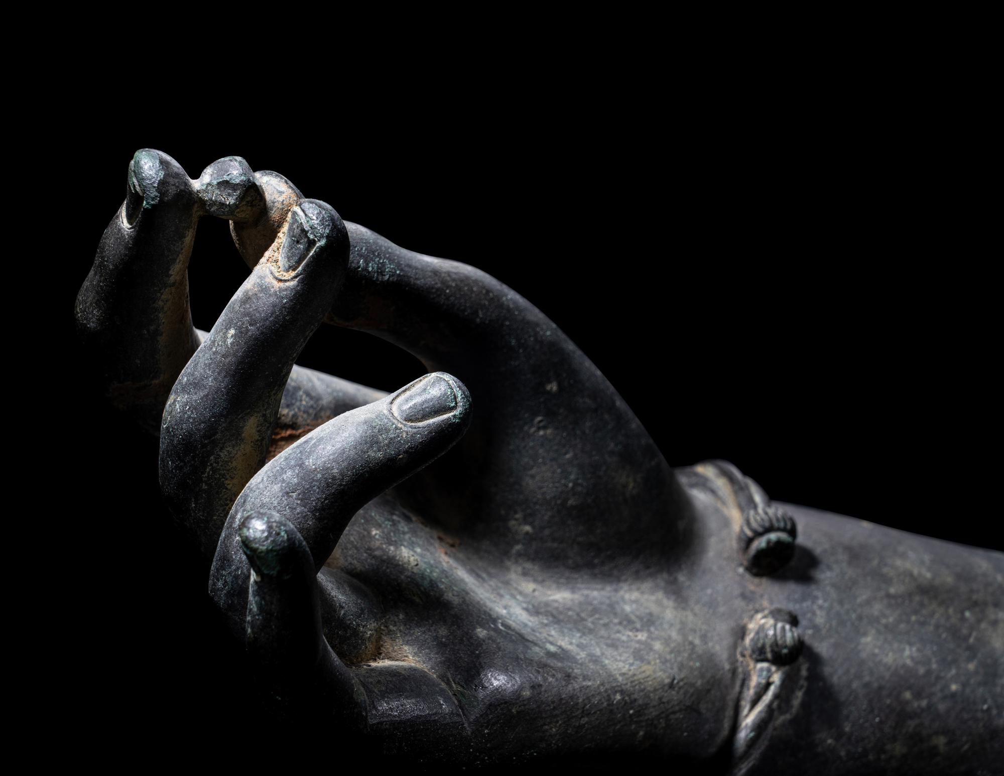 A Roman Bronze Right Hand, Possibly from a Statue of Aphrodite