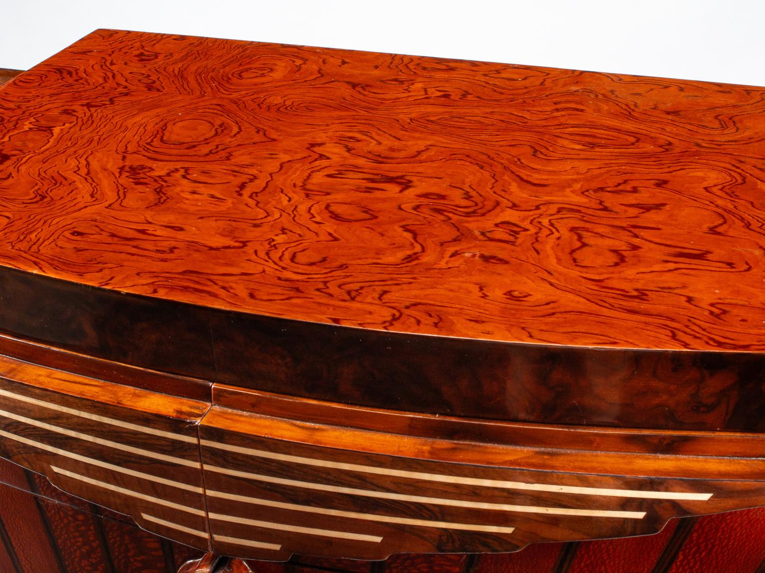 An Art Deco Style Various Woods Console Cabinet