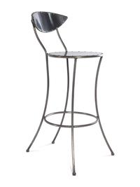 A Set of Six Custom Steel Bar Seats