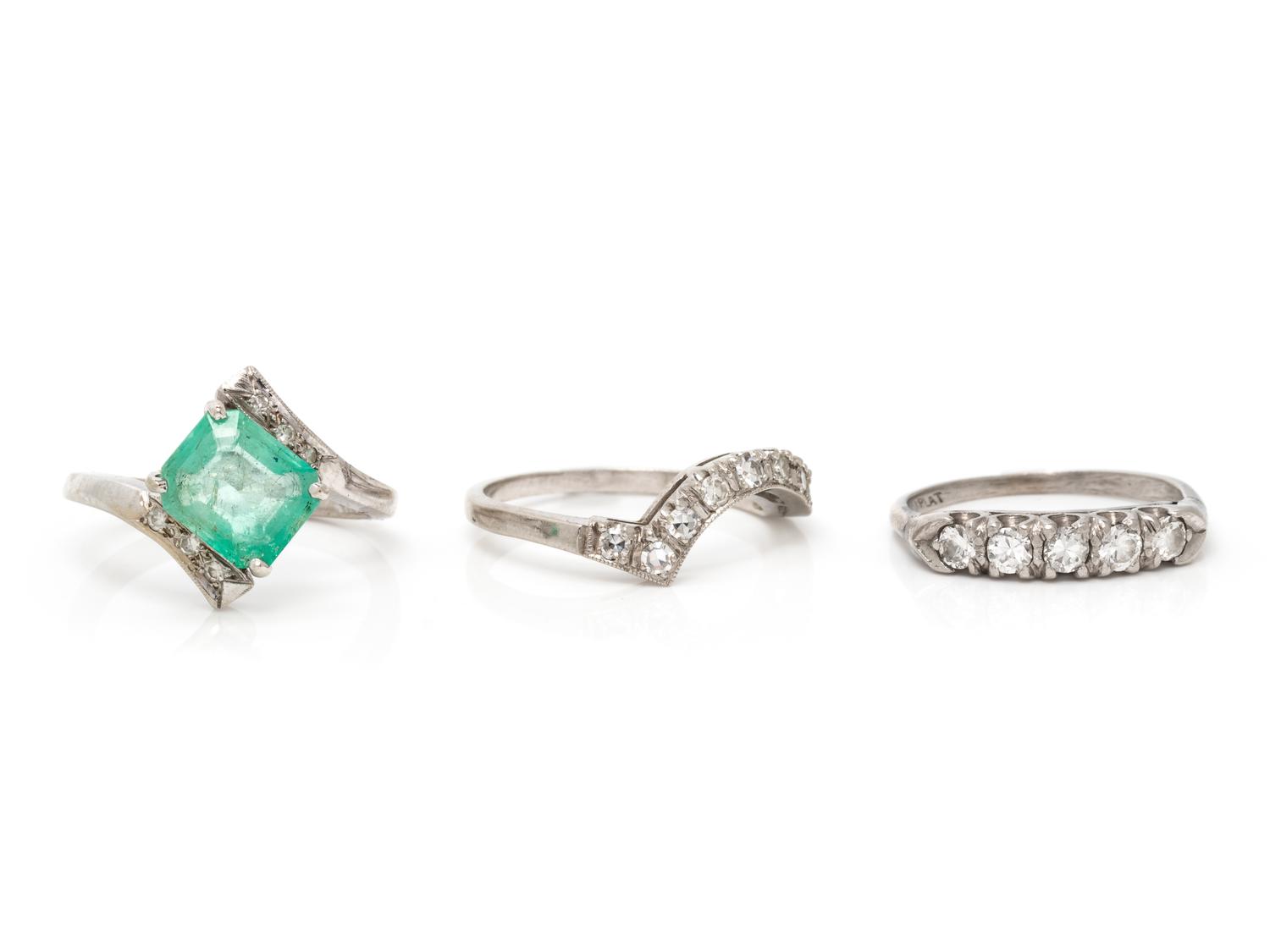 COLLECTION OF DIAMOND RINGS